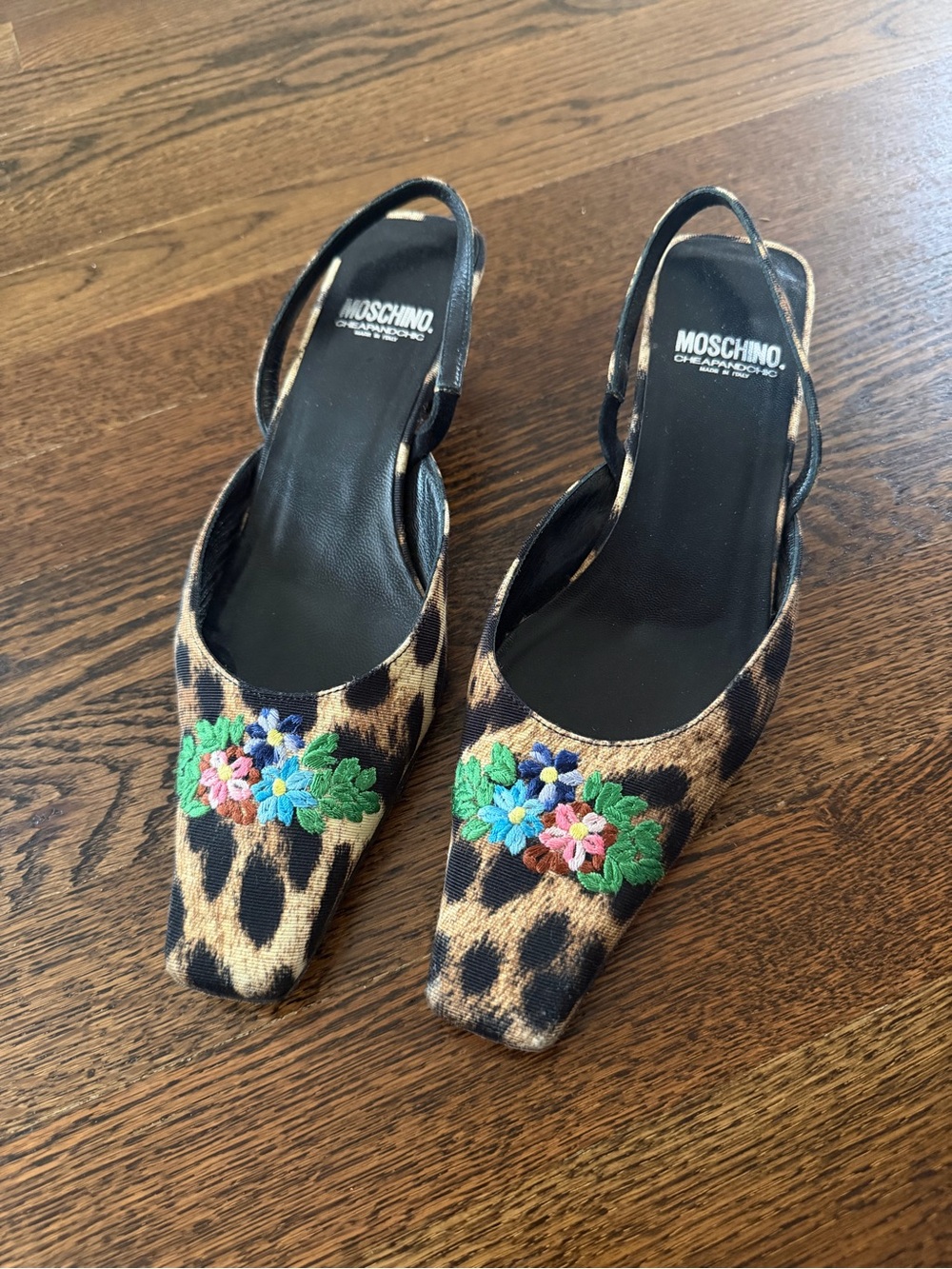 Vintage Moschino slingback mules